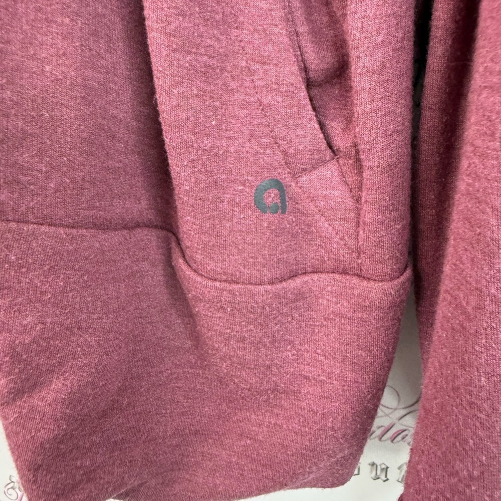 Hyba sweater zip up hoodie red wine Burgundy zipper soft cozy Sweater - Picture 5 of 16